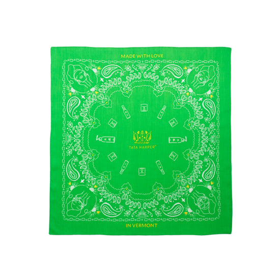 Green Beauty Bandana in Kelly Green