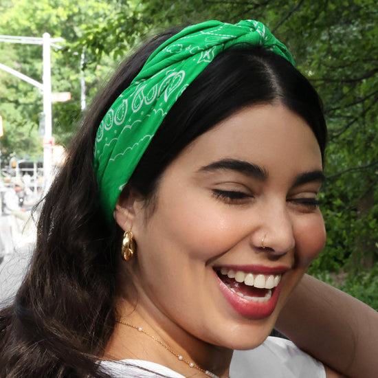 Green Beauty Bandana On Model Front Shot