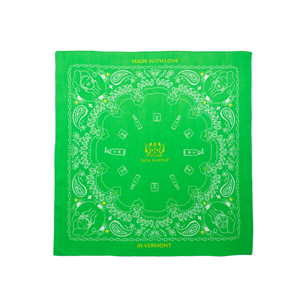 Green Beauty Bandana in Kelly Green